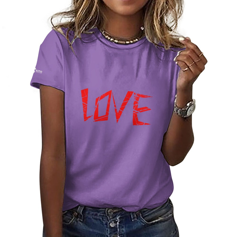 Damen T-Shirt aus reiner Baumwolle mit „LOVE“ Ansicht 14 – T-SHIRT – ESTID