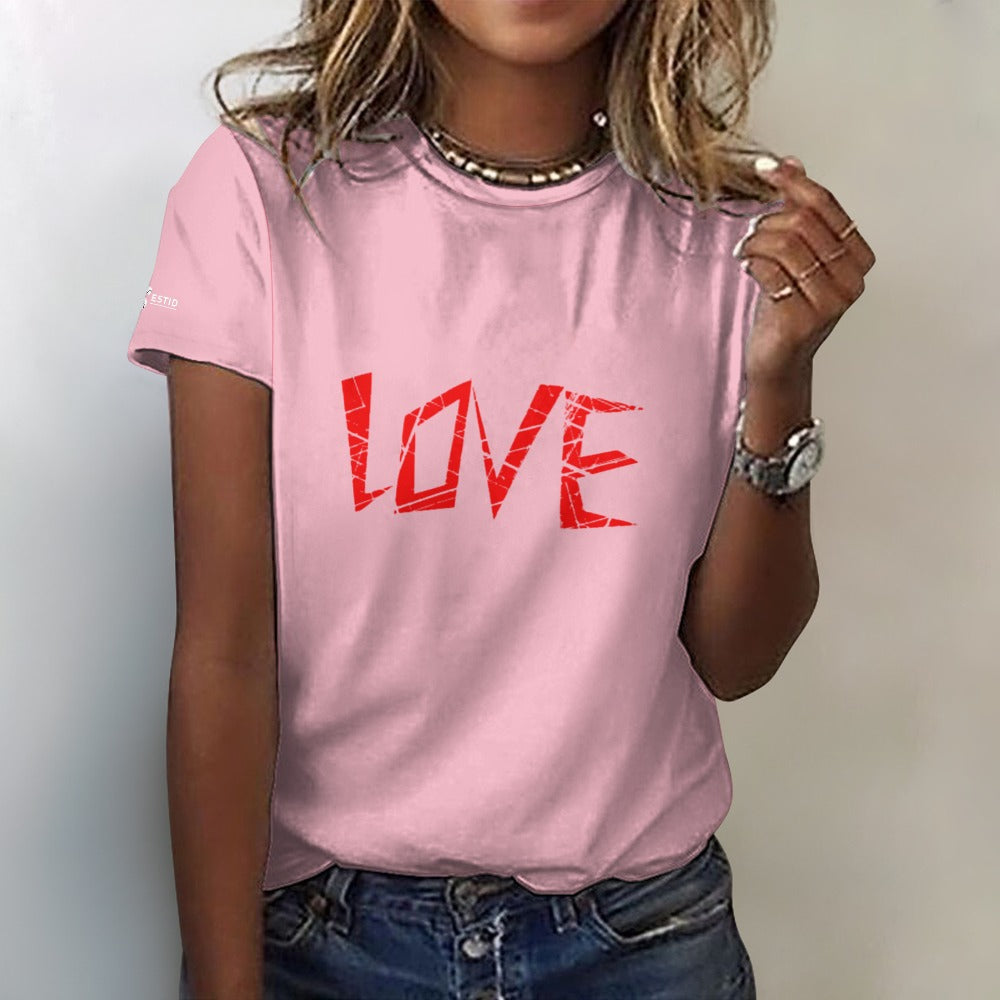 Damen T-Shirt aus reiner Baumwolle mit „LOVE“ Ansicht 16 – T-SHIRT – ESTID