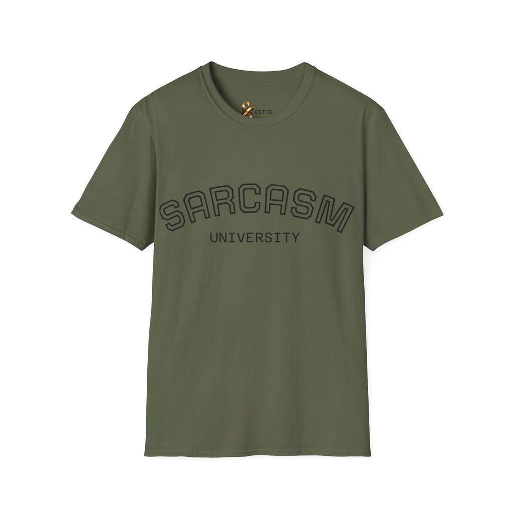 Sarcasm University T-Shirt — Funny Collegiate Graphic Tee Ansicht 25 – T-Shirt – ESTID