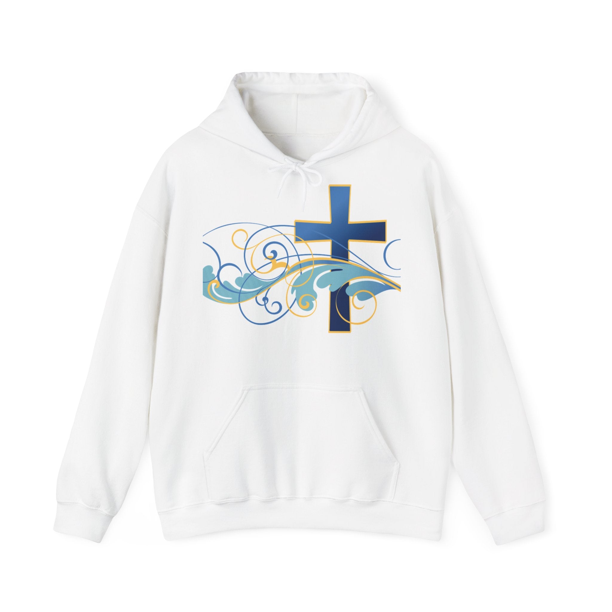 Gott liebt seine Kinder Kapuzenpullover – Cross Hoodie mit handschriftlicher Botschaft Ansicht 6 – Hoodie – ESTID