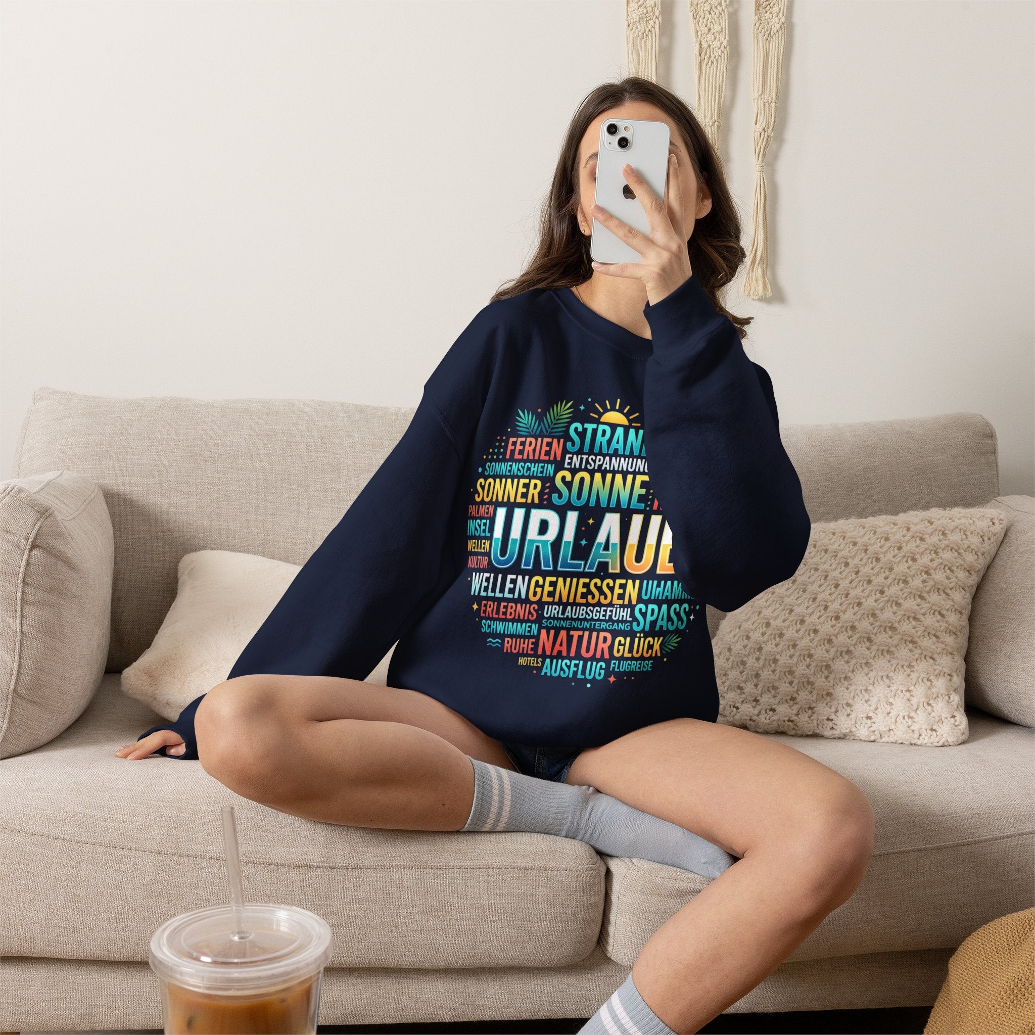 Tropical Palm Sunset Sweatshirt – Beach Vacation Crewneck