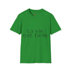 ESTID Damen T-Shirt | „La vie est belle“ Typo-Print | Ringgesponnen Ansicht 17 – T-Shirt – ESTID