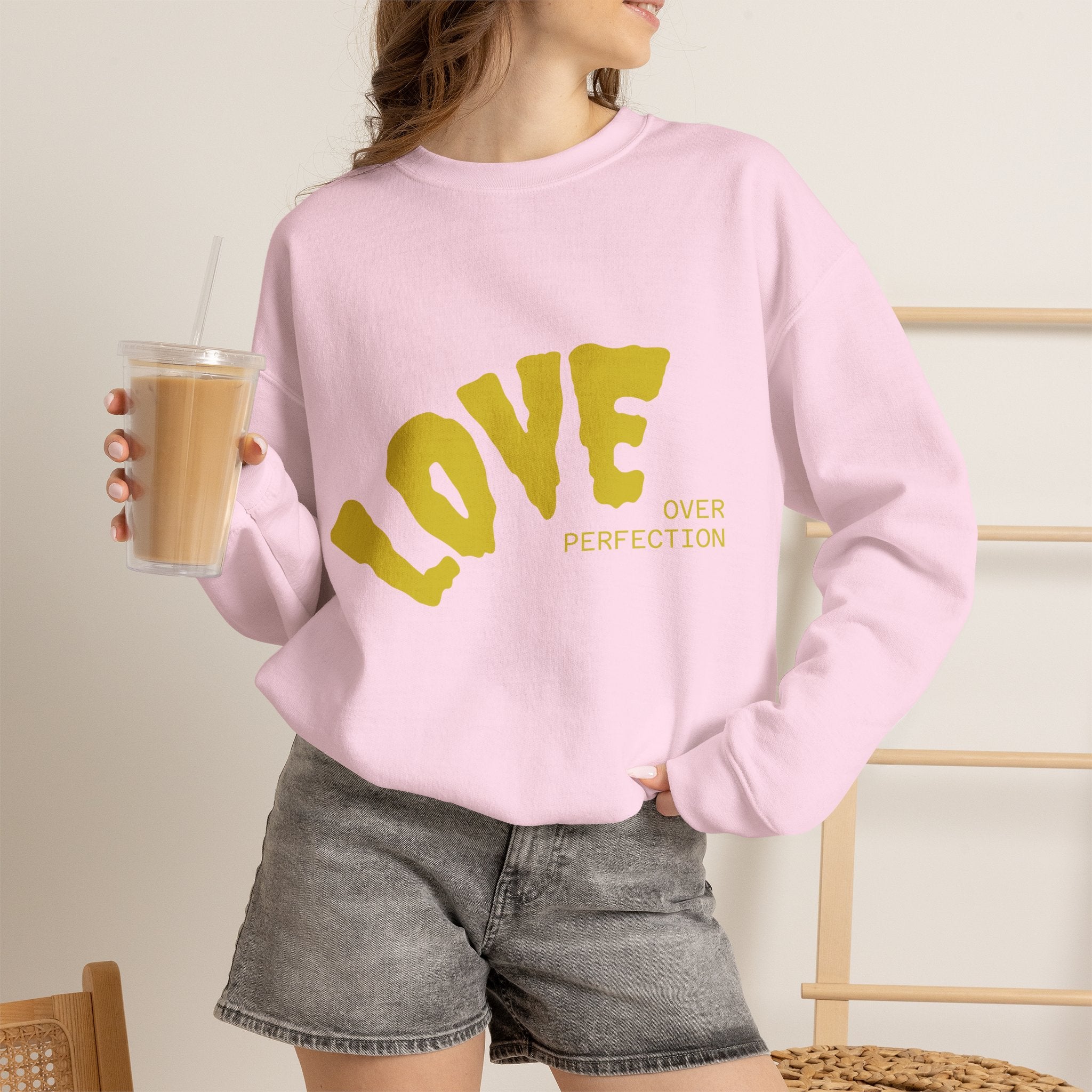 Damen Oversized Pullover mit Statement-Print