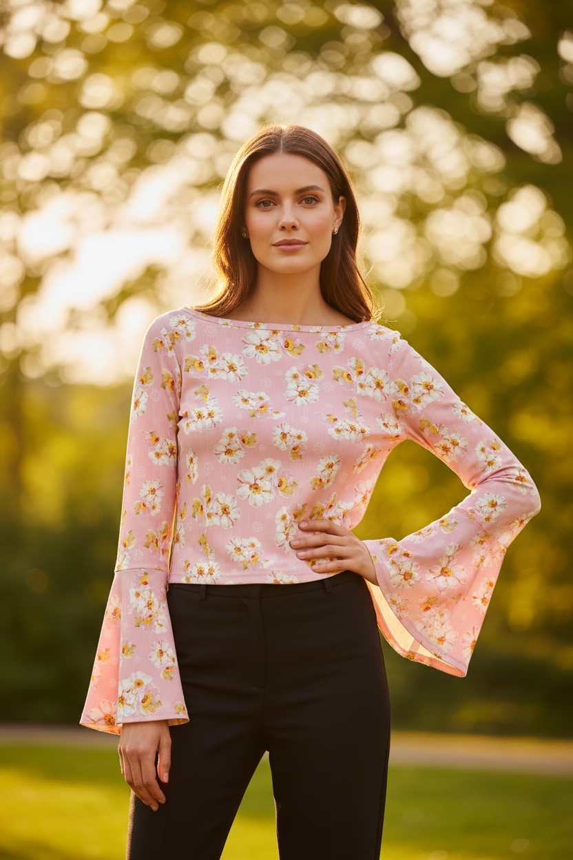 Damen U-Boot-Ausschnitt Shirt aus luxuriöser Milk Silk Ansicht 13 – bluse – ESTID