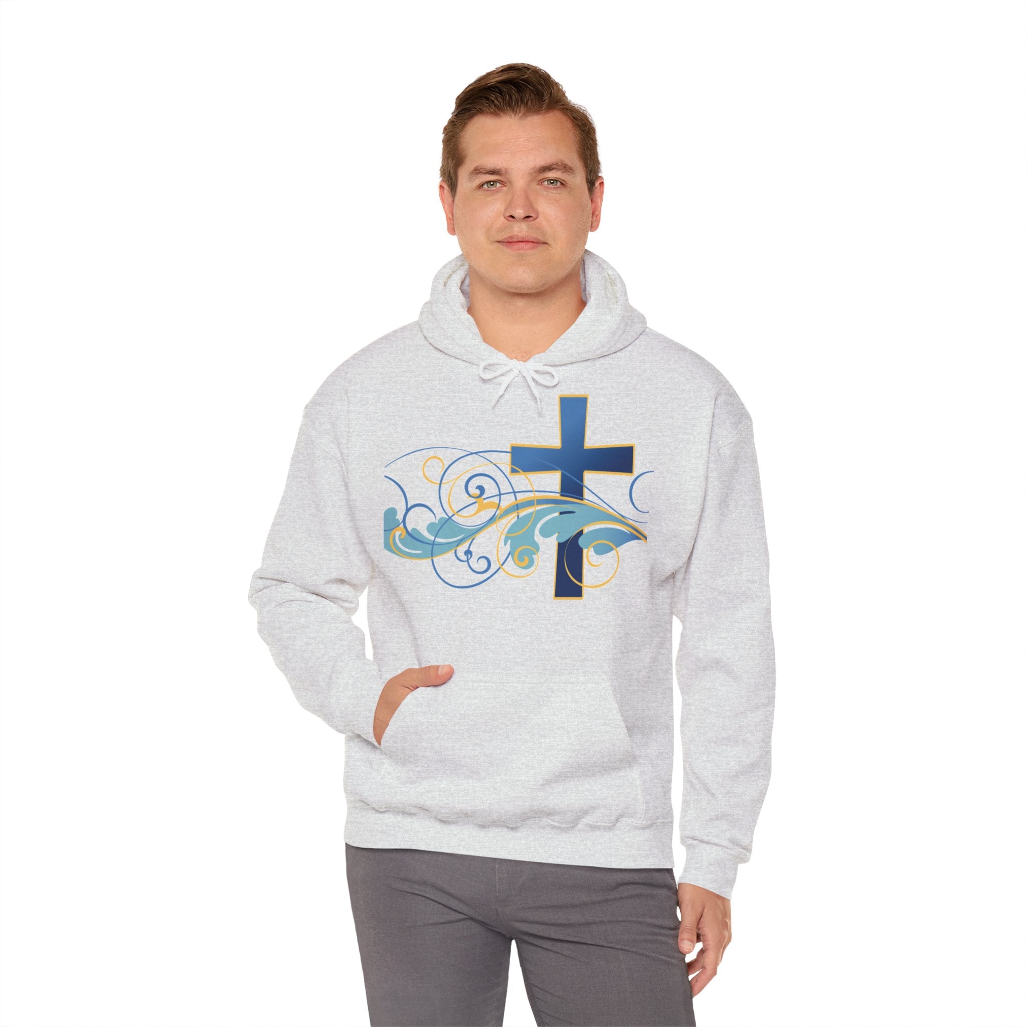 Gott liebt seine Kinder Kapuzenpullover – Cross Hoodie mit handschriftlicher Botschaft Ansicht 24 – Hoodie – ESTID