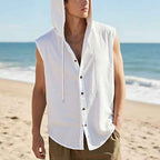 ESTID Herren Ärmelloses Leinenhemd | Sleeveless Hoodie Shirt – Shirt – ESTID