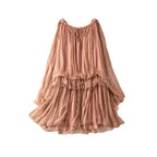 Elegantes Damen Sommerkleid aus Seide | Boho Stufenkleid Nude Ansicht 7 – Kleid – ESTID