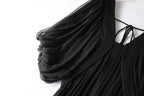 Damen Seidenkleid mit Puffärmeln | Luftsüßes Boho Maxikleid Ansicht 24 – Kleid – ESTID