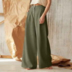 Elegante Wide-Leg Stoffhose – hosen – ESTID