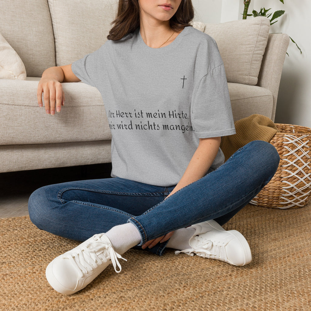 Minimalistisches Unisex Softstyle T-Shirt mit Psalm 23 ESTID Ansicht 10 – T-Shirt – ESTID