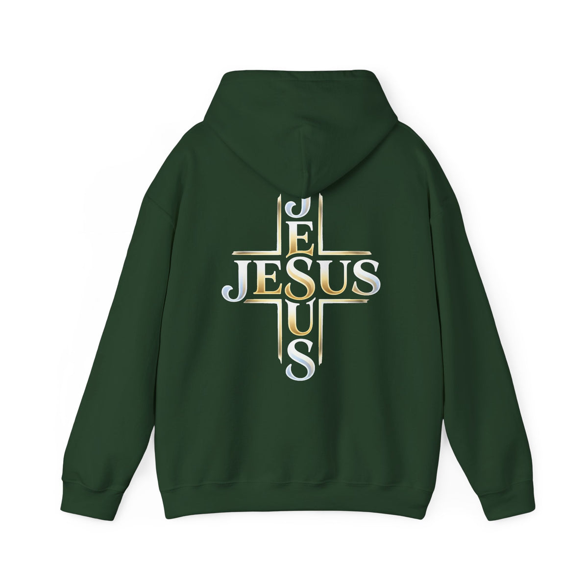 Faith Over Fear Hoodie – Jesus Kreuz Kapuzenpullover | Christliches Sweatshirt Ansicht 7 – Hoodie – ESTID