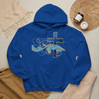 Gott liebt seine Kinder Kapuzenpullover – Cross Hoodie mit handschriftlicher Botschaft