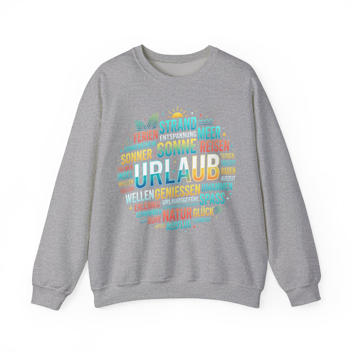Tropical Palm Sunset Sweatshirt – Beach Vacation Crewneck Ansicht 4 – Sweatshirt – ESTID