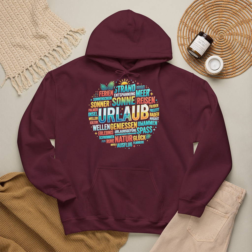 Urlaub Hoodie – Tropischer Palm Sunset Kapuzenpullover