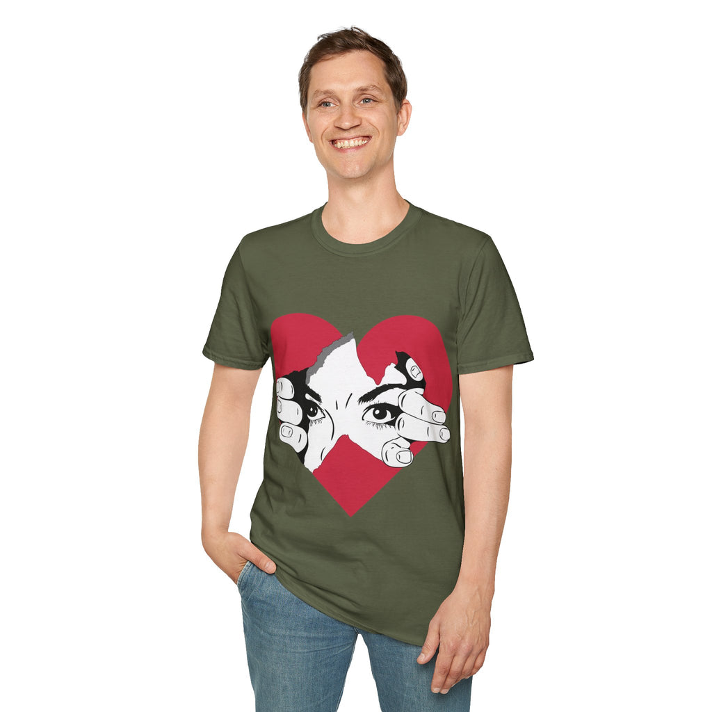 Herz‑Hände T-Shirt – Eye Peek Herz Grafik Tee Ansicht 26 – T-Shirt – ESTID