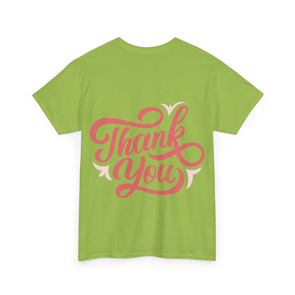 Statement T-Shirt Damen | „Thank You“ Rücken-Print Ansicht 28 – T-Shirt – ESTID