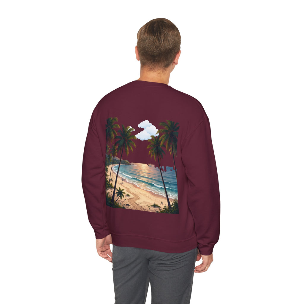 Tropical Palm Sunset Sweatshirt – Beach Vacation Crewneck