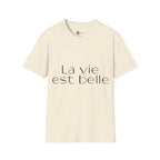 ESTID Damen T-Shirt | „La vie est belle“ Typo-Print | Ringgesponnen Ansicht 13 – T-Shirt – ESTID