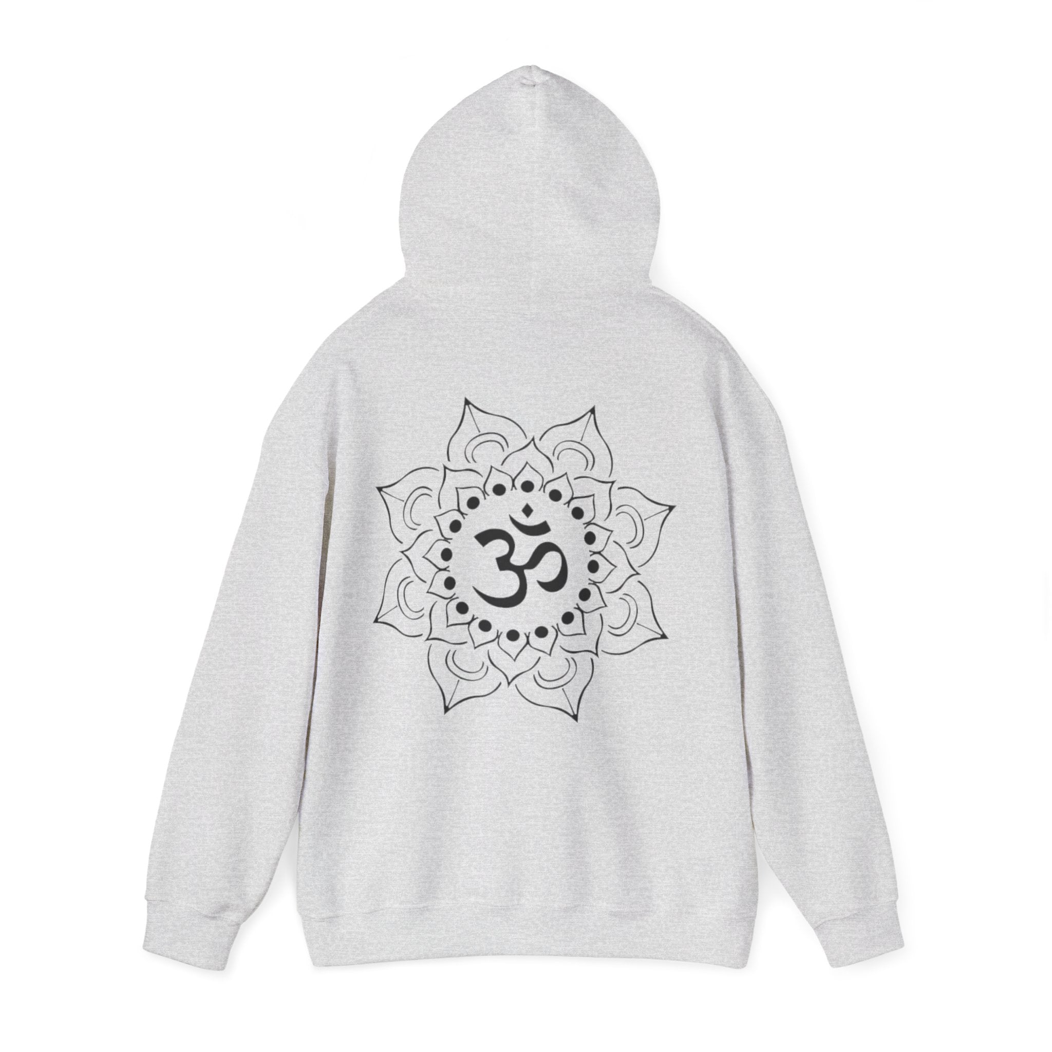 Lotus-Mandala-Hoodie mit Om-Symbol – Spirituelles Yoga-Sweatshirt ESTID Ansicht 7 – Hoodie – ESTID