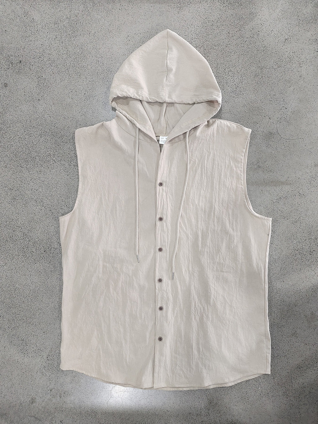 ESTID Herren Ärmelloses Leinenhemd | Sleeveless Hoodie Shirt Ansicht 21 – Shirt – ESTID