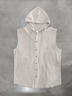 ESTID Herren Ärmelloses Leinenhemd | Sleeveless Hoodie Shirt Ansicht 21 – Shirt – ESTID
