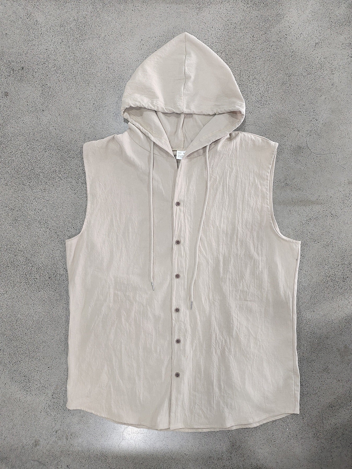 ESTID Herren Ärmelloses Leinenhemd | Sleeveless Hoodie Shirt Ansicht 21 – Shirt – ESTID