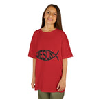 Kinder T-Shirt „JESUS“ Ichthys Fisch – Christliches Shirt für Kinder