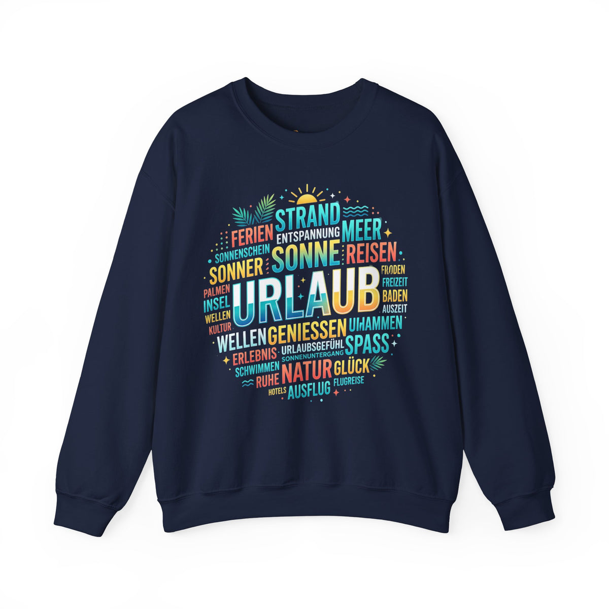 Tropical Palm Sunset Sweatshirt – Beach Vacation Crewneck Ansicht 8 – Sweatshirt – ESTID