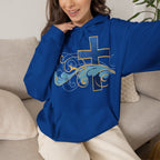Gott liebt seine Kinder Kapuzenpullover – Cross Hoodie mit handschriftlicher Botschaft