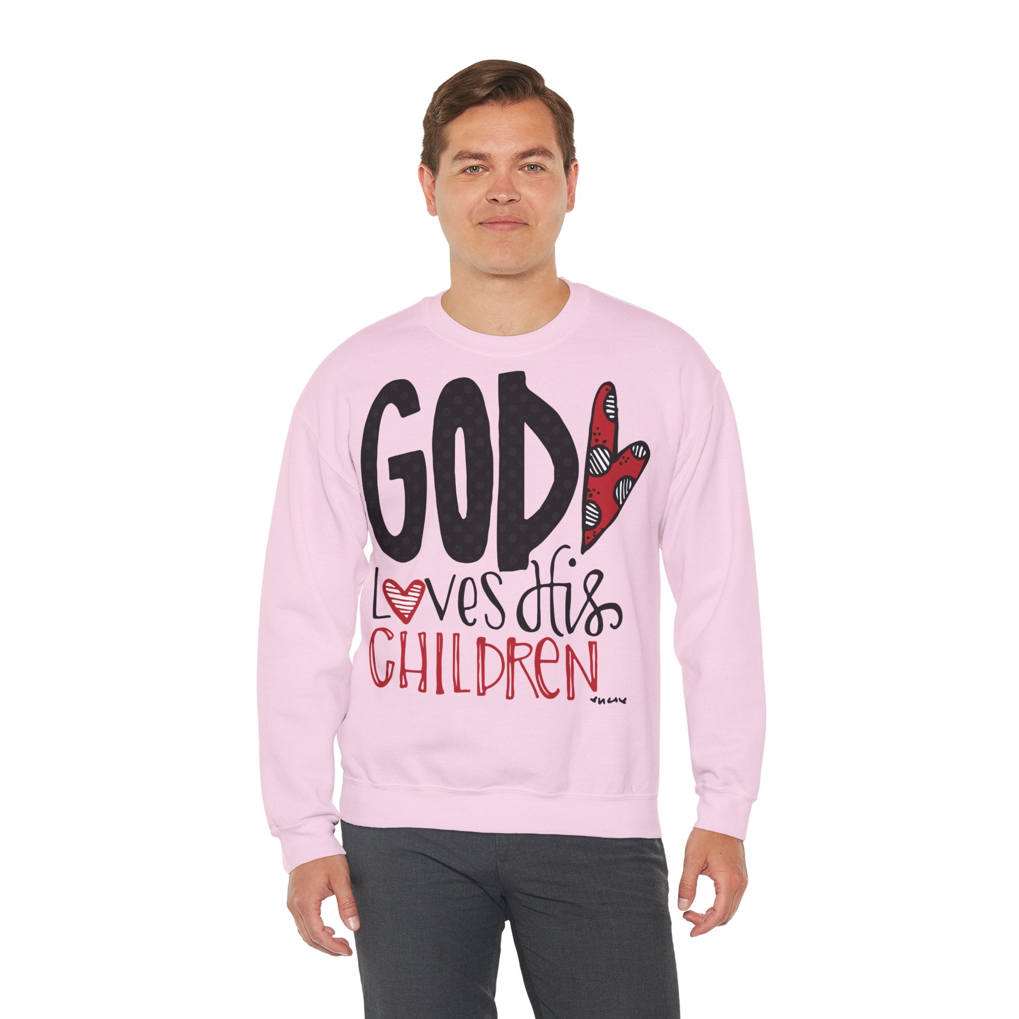 Gott liebt Seine Kinder Sweatshirt – Faith-Crewneck für Kinder und Familie Ansicht 42 – Sweatshirt – ESTID