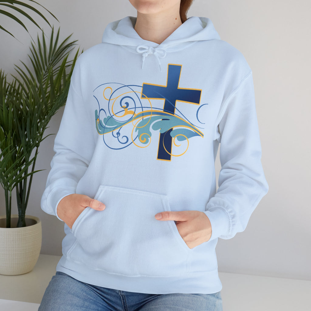 Gott liebt seine Kinder Kapuzenpullover – Cross Hoodie mit handschriftlicher Botschaft Ansicht 49 – Hoodie – ESTID