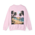 Tropical Palm Sunset Sweatshirt – Beach Vacation Crewneck