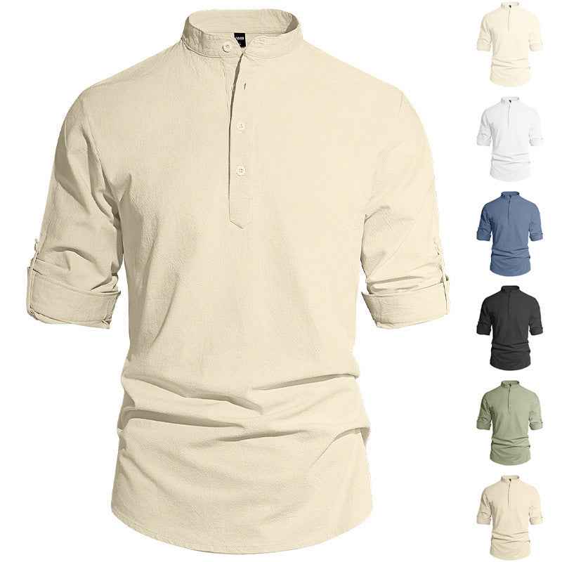 ESTID Herren Stehkragen Shirt Detailansicht – Shirt – ESTID