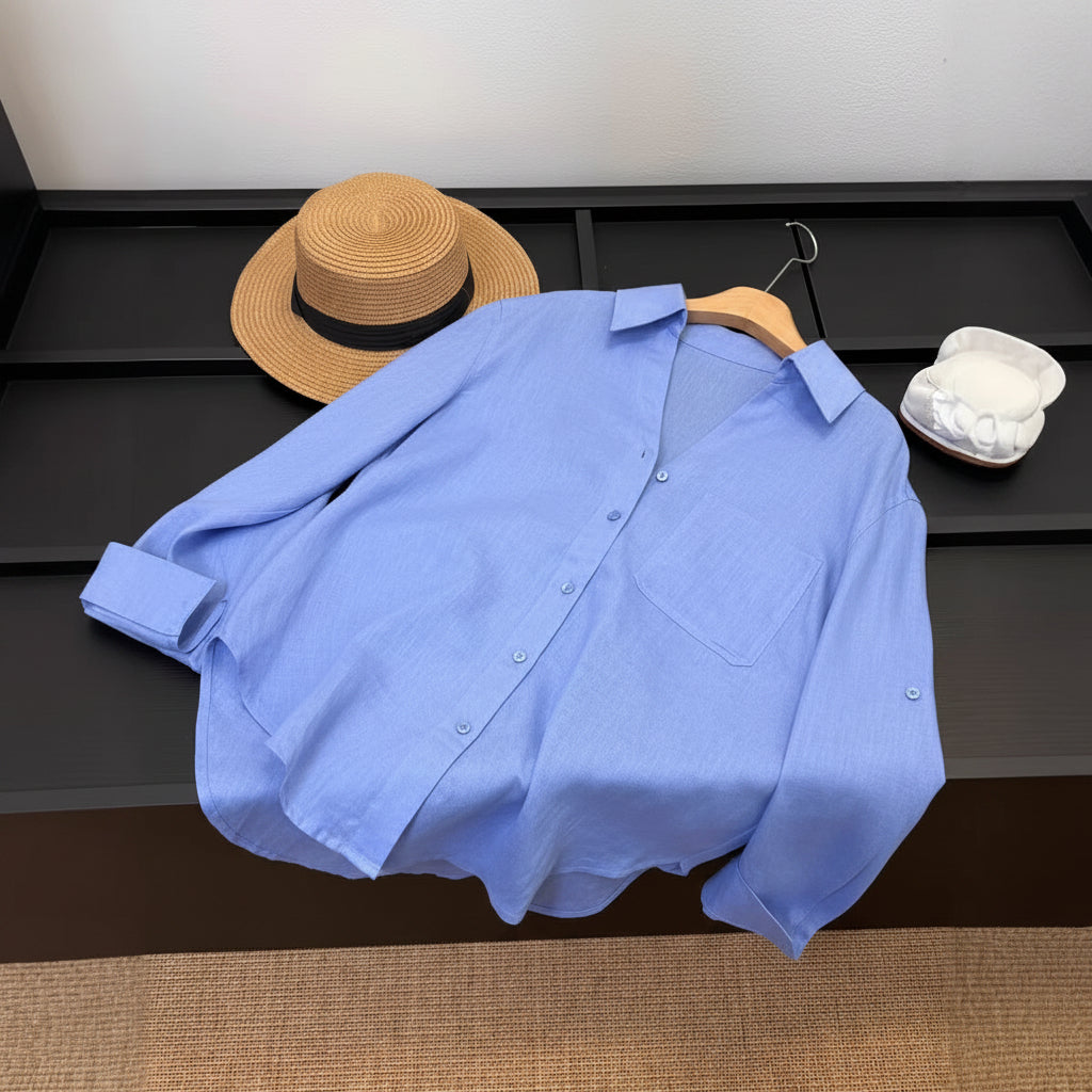 Sommerliche Damen Leinenbluse ESTID Ansicht 7 – Shirt – ESTID
