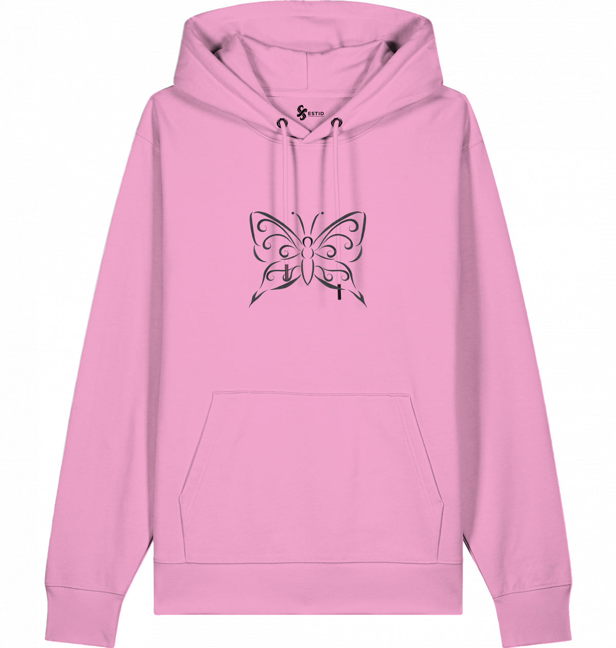 Lässiger Damen Kapuzenpullover mit Tribal Schmetterling Motiv Ansicht 23 – Shirt – ESTID