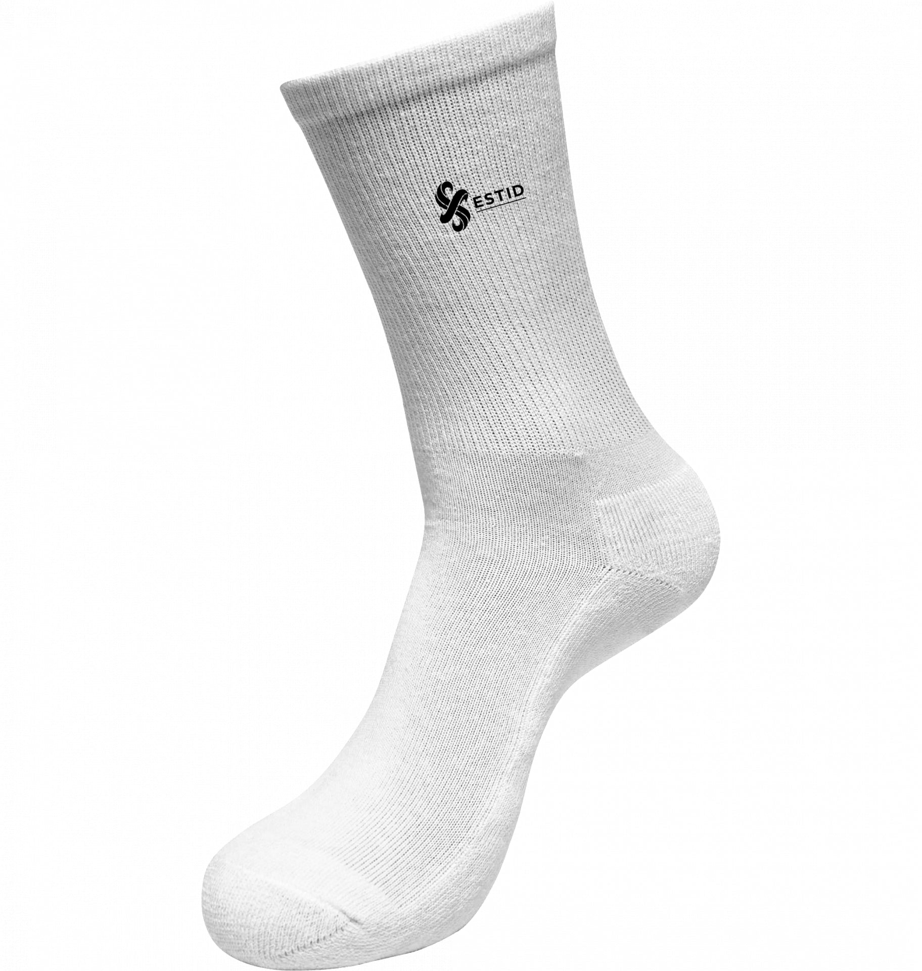 ESTID Premium Crew Socken 80% Baumwolle | High-Top Tennissocken Damen & Herren