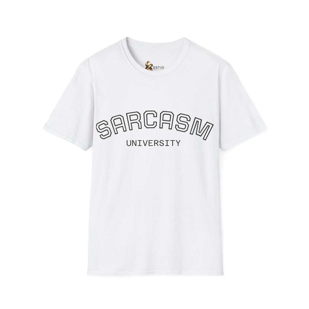 Sarcasm University T-Shirt — Funny Collegiate Graphic Tee Ansicht 18 – T-Shirt – ESTID