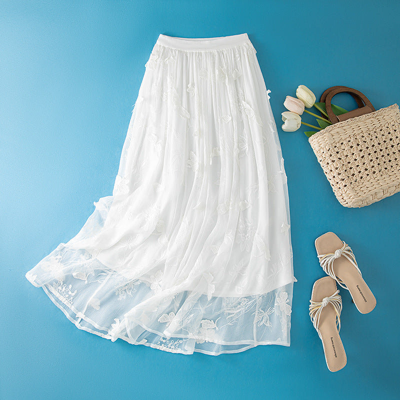 Eleganter Chiffon-Maxirock mit Schmetterlingen | Seiden-Look Ansicht 12 – Rock – ESTID