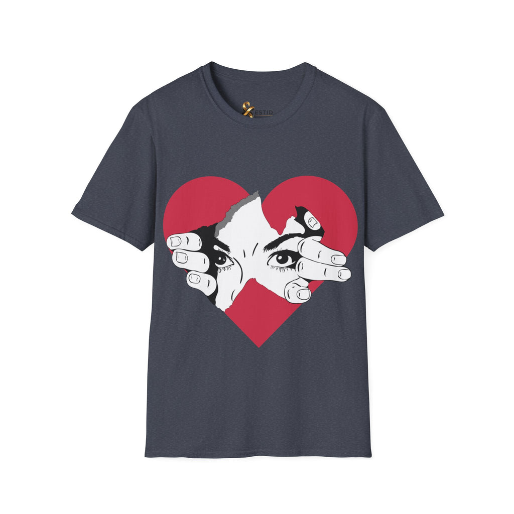 Herz‑Hände T-Shirt – Eye Peek Herz Grafik Tee Ansicht 31 – T-Shirt – ESTID