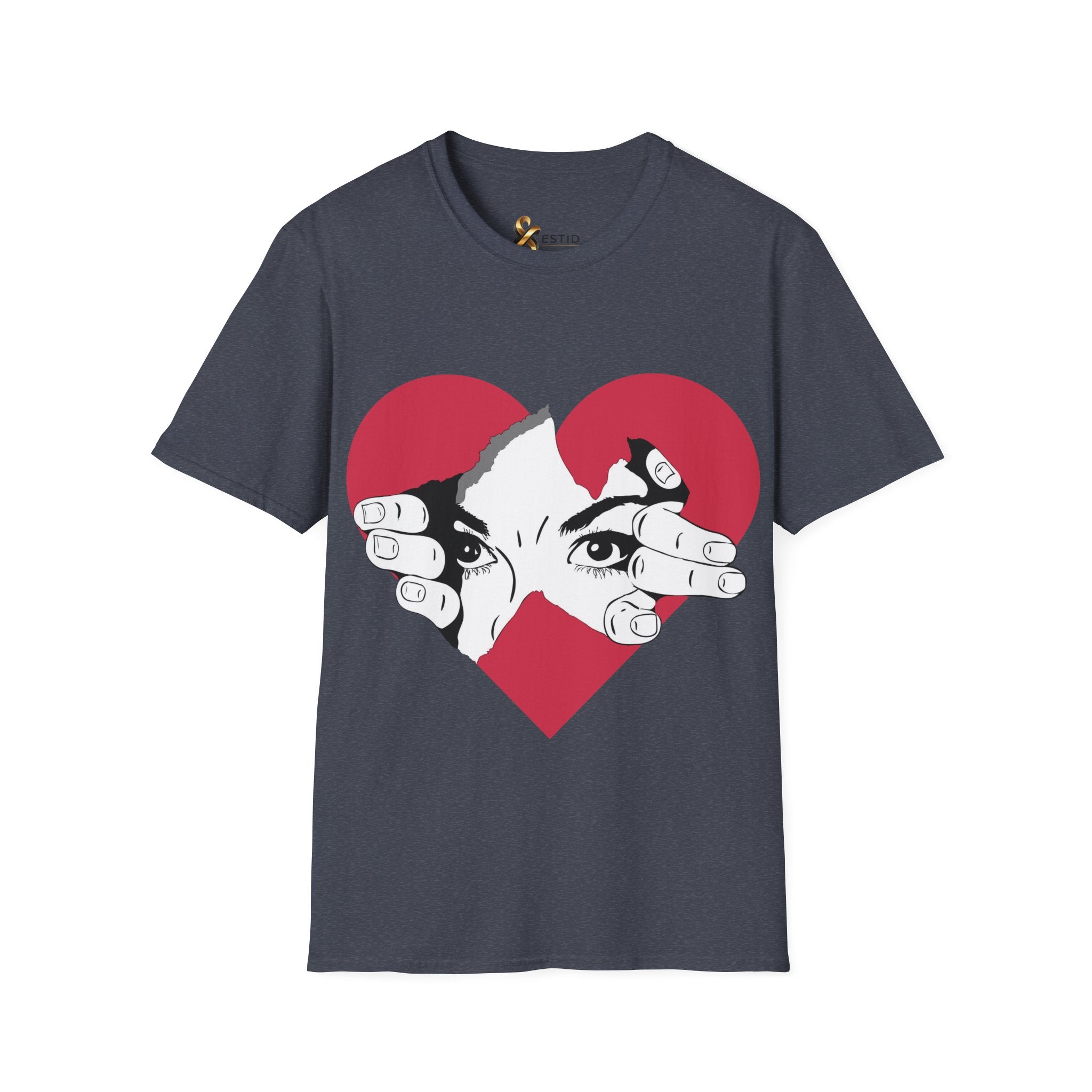 Herz‑Hände T-Shirt – Eye Peek Herz Grafik Tee Ansicht 31 – T-Shirt – ESTID