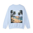 Tropical Palm Sunset Sweatshirt – Beach Vacation Crewneck