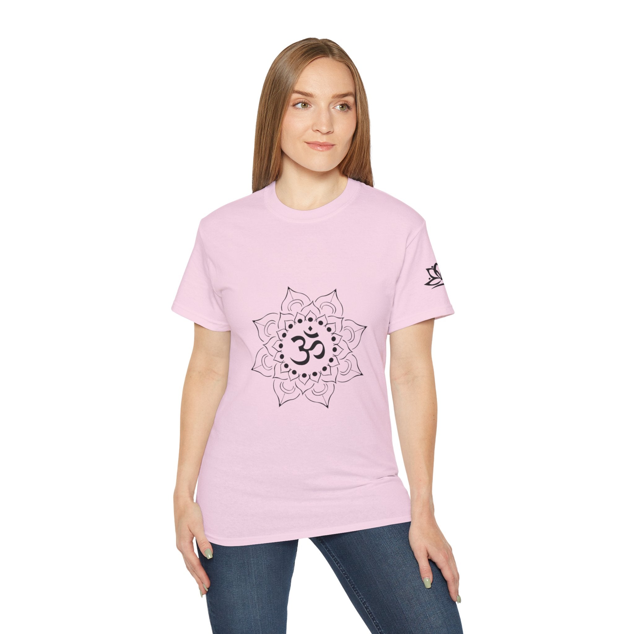 Spiritual Om Mandala Bio-Baumwoll T-Shirt | Damen & Herren Ansicht 6 – T-Shirt – ESTID