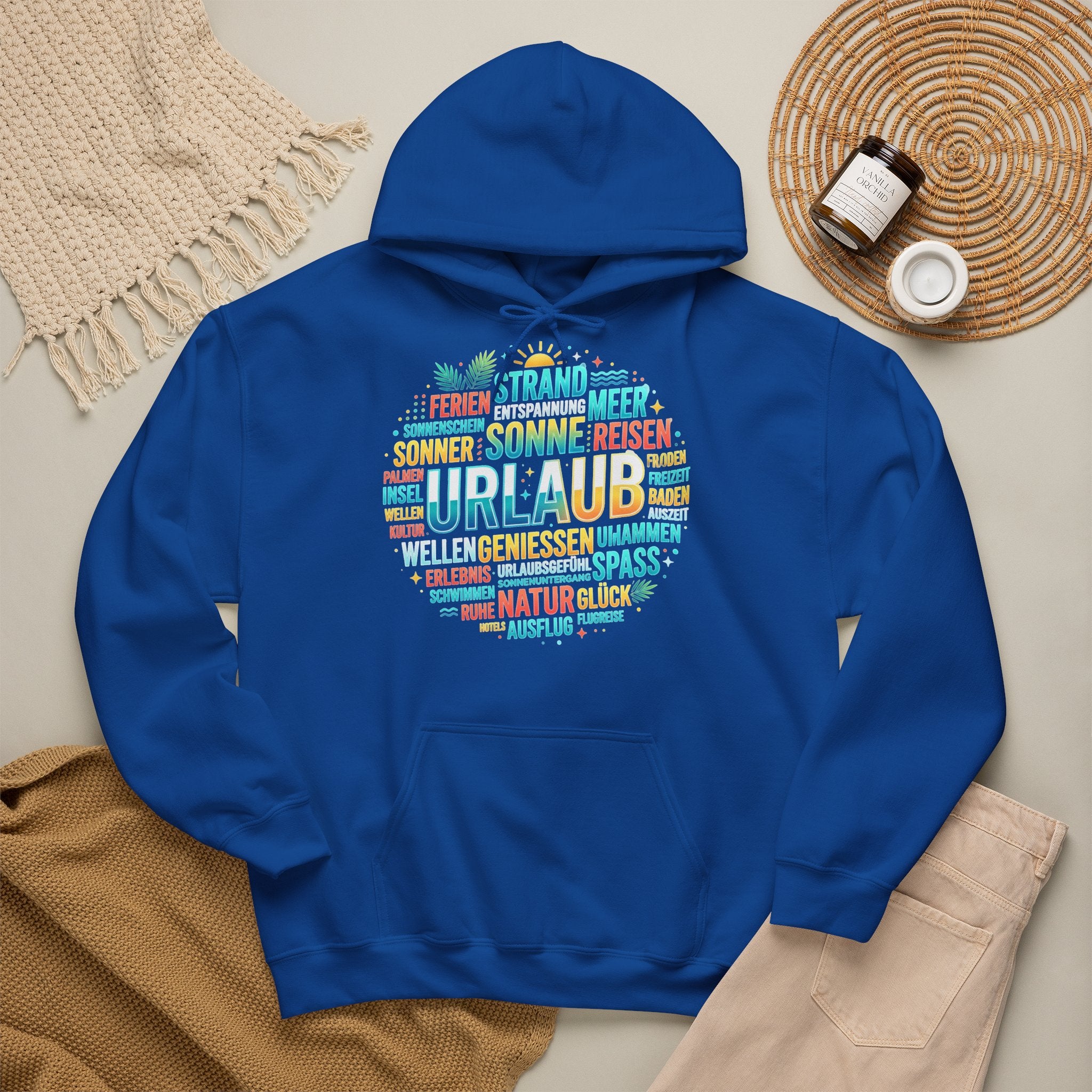 Urlaub Hoodie – Tropischer Palm Sunset Kapuzenpullover