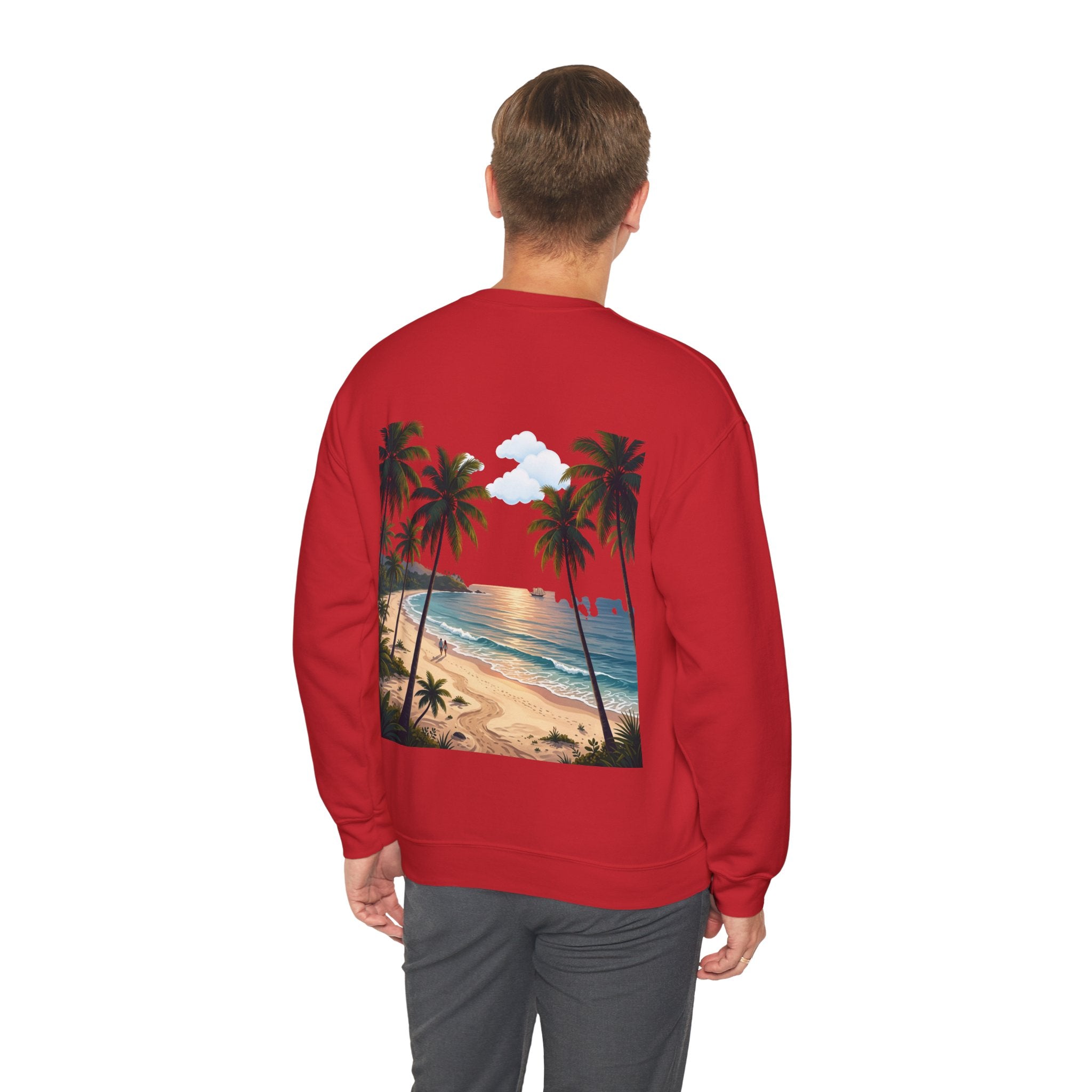 Tropical Palm Sunset Sweatshirt – Beach Vacation Crewneck