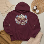 Faith Over Fear Hoodie – Jesus Kreuz Kapuzenpullover | Christliches Sweatshirt