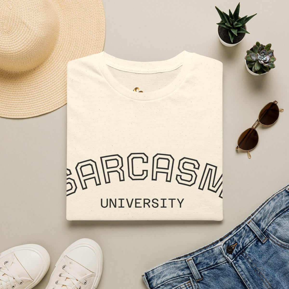 Sarcasm University T-Shirt — Funny Collegiate Graphic Tee Ansicht 28 – T-Shirt – ESTID
