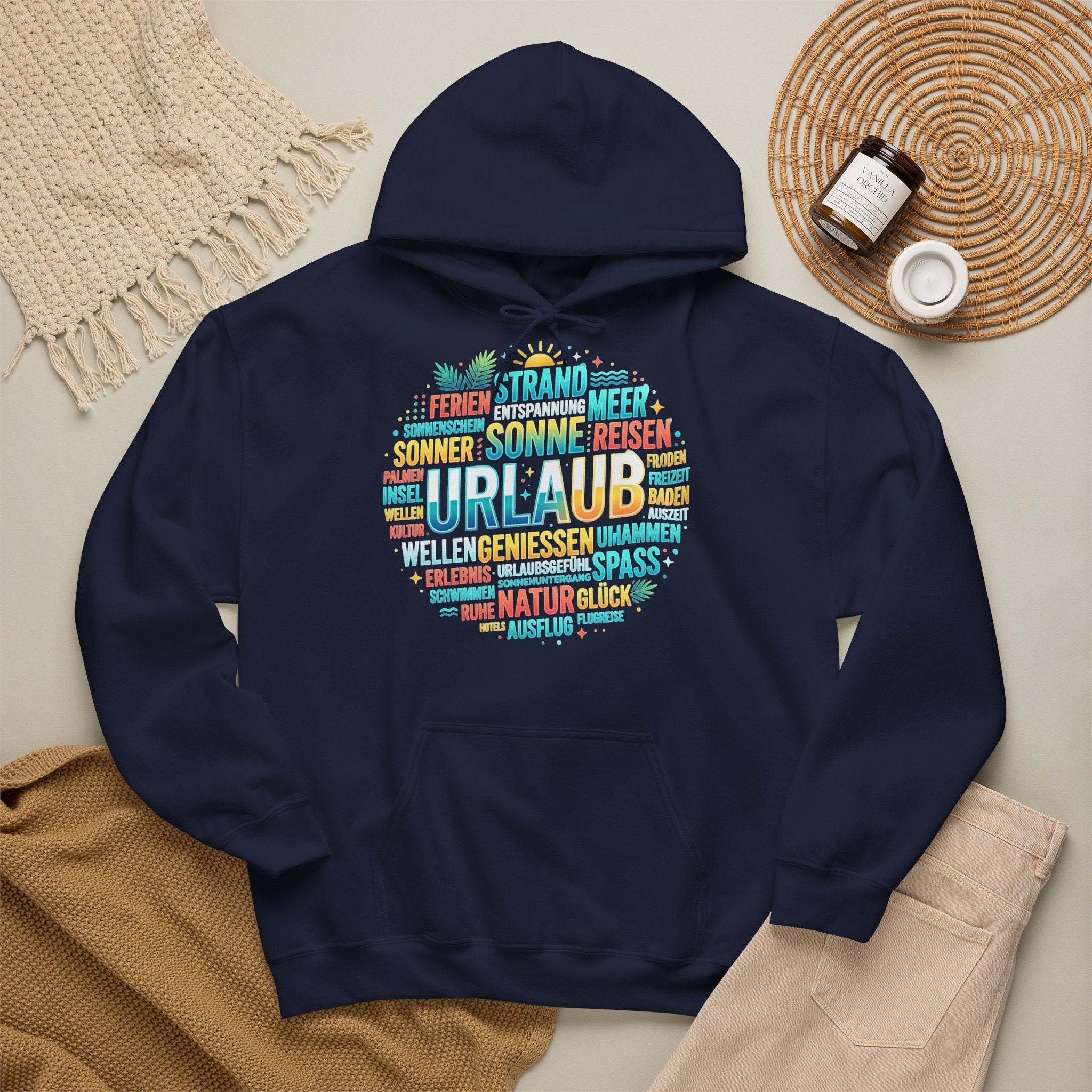 Urlaub Hoodie – Tropischer Palm Sunset Kapuzenpullover