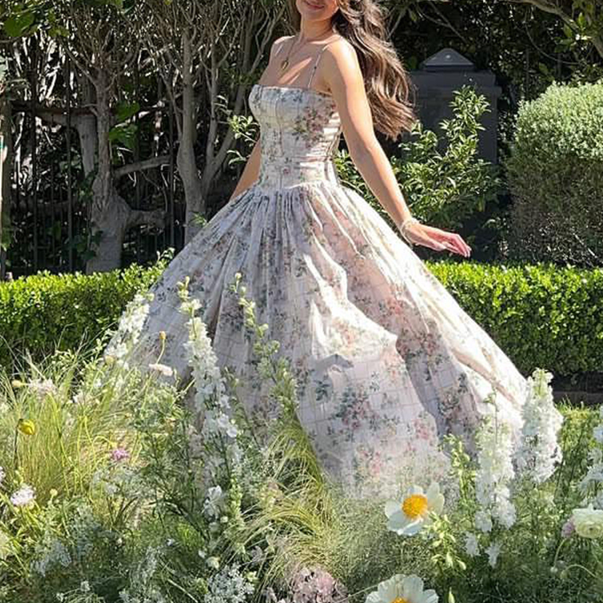 ESTID Damen Maxikleid „Flora Romance“ – Elegantes Corsagenkleid mit floralem Print Ansicht 31 – maxikleid – ESTID