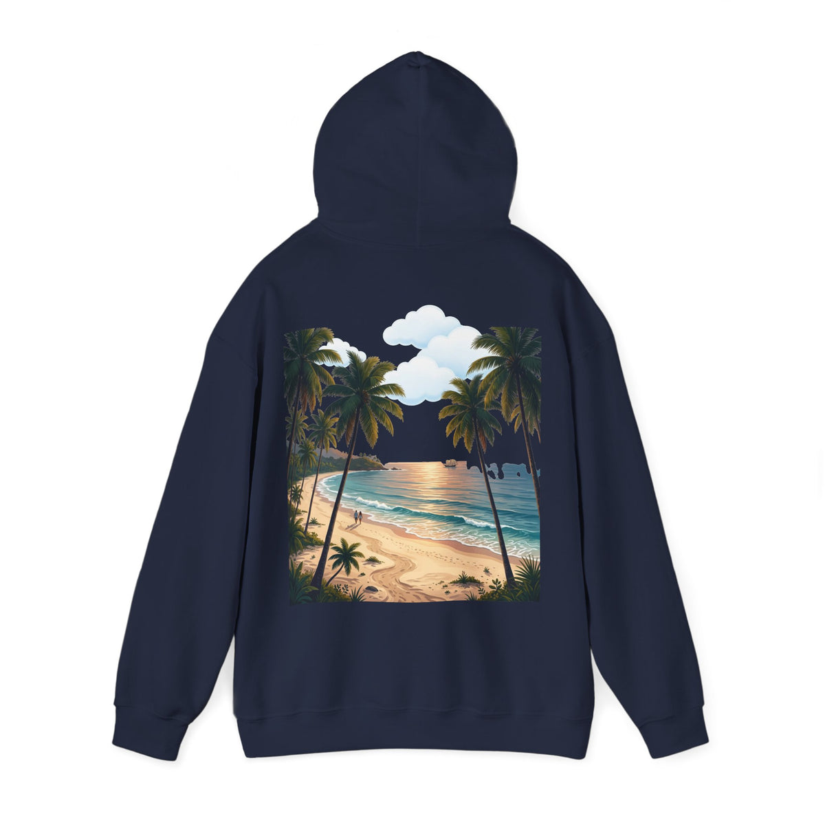 Urlaub Hoodie – Tropischer Palm Sunset Kapuzenpullover Ansicht 7 – Hoodie – ESTID