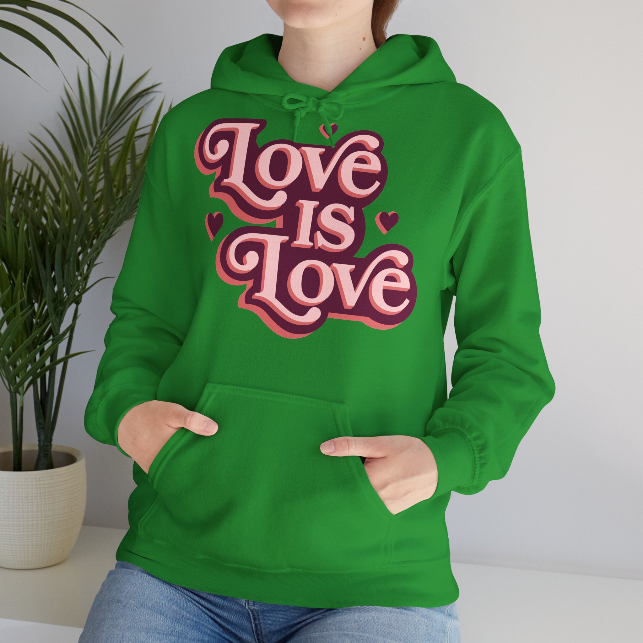 Love Is Love Hoodie – Retro Herz Pride Kapuzenpullover Ansicht 37 – Hoodie – ESTID